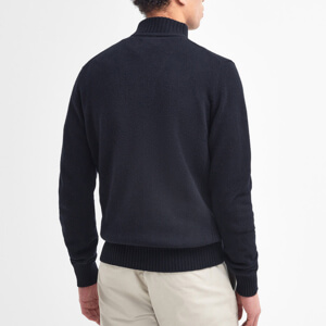 Barbour Essential Navy Half Zip Sweater